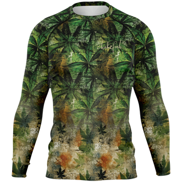 Chokefish™ Long Sleeve Rashguard Cannabis Men's Shirt-009